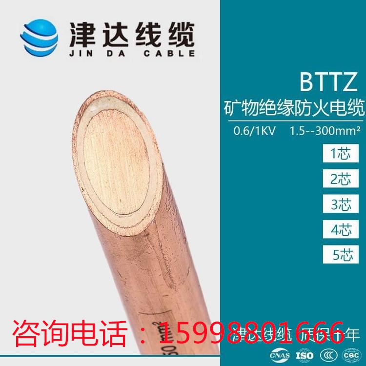 锦州电缆厂 厂家直销 国标防火电缆  BTTZ 3*25